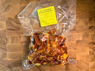 Курица вяленая (строганина): Жареный сыр