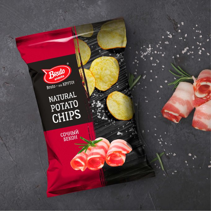 Картофель «Бруто» со вкусом бекона 130 гр. в Ступино
